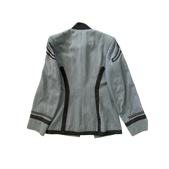 US Military West Point Cadet 1986 Fitted Medium Full Zip Blue Jacket - Picture 4 of 7